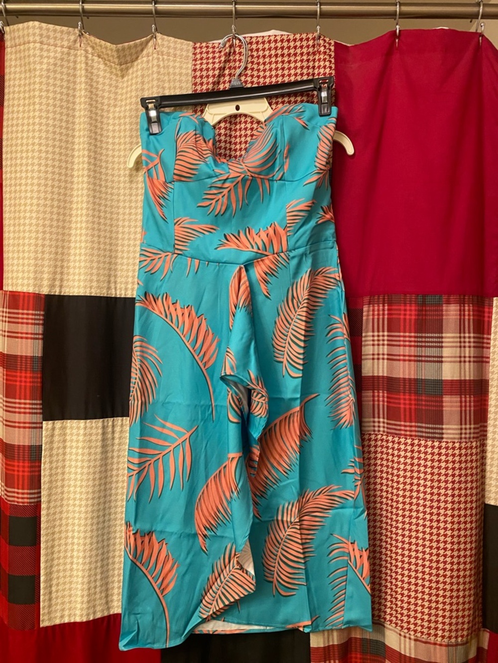 NWT pinup couture Serena wiggle dress - palm print - Picture 2 of 4